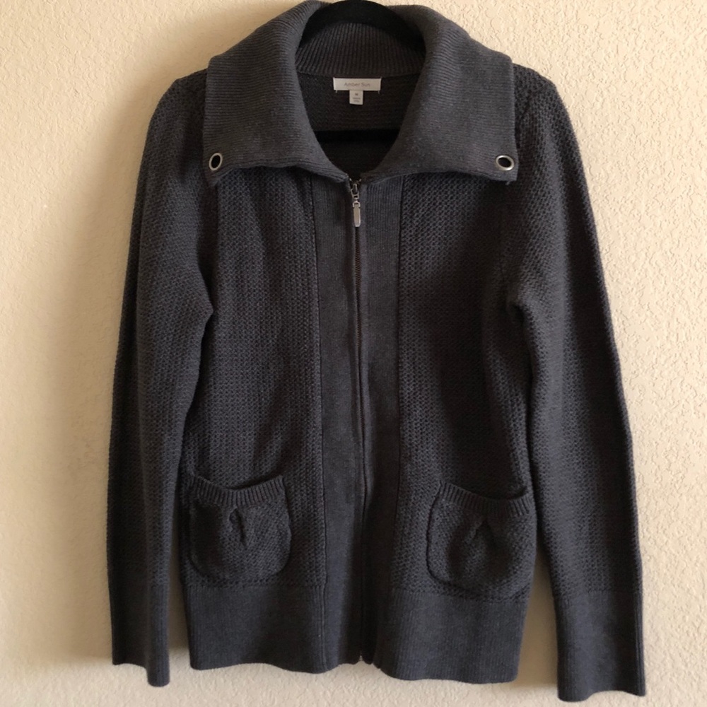 Zip front sweater